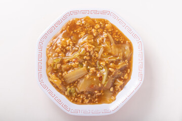 白菜の鶏マーボー