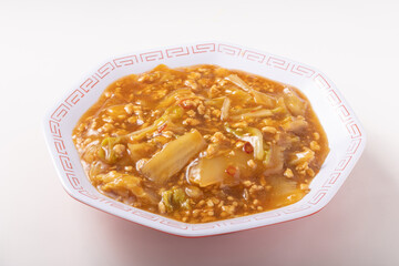 白菜の鶏マーボー