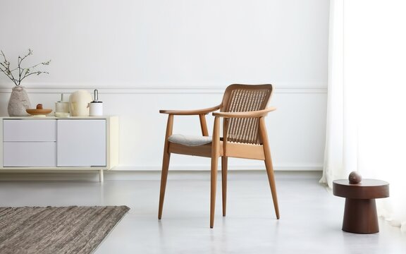 dining chair against a pristine white background