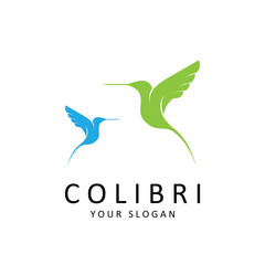 Beautiful Simple Bird Colibri Logo Design Vector. This logo is great for companies or businesses related to animals, and nature photographer