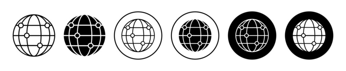 domain symbol icon sign collection in white and black
