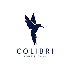 Beautiful Simple Bird Colibri Logo Design Vector. This logo is great for companies or businesses related to animals, and nature photographer