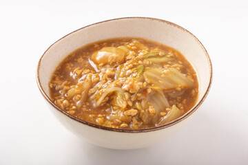 白菜の鶏マーボー丼
