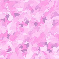 Pretty Pink Camo Background, Seamless Pattern of Elegant Pink Camouflage Design