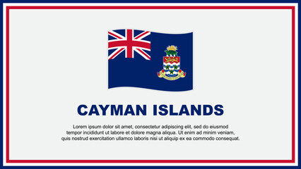 Obraz na płótnie Canvas Cayman Islands Flag Abstract Background Design Template. Cayman Islands Independence Day Banner Social Media Vector Illustration. Cayman Islands Banner