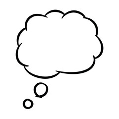 Free vector doodle cloud thought bubble
