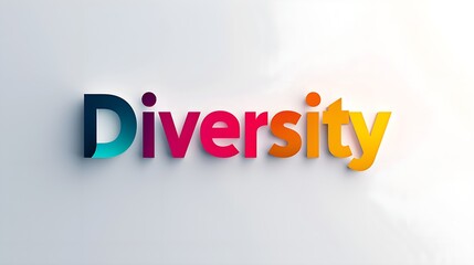 Minimalist lettering Diversity Colorful Lettering