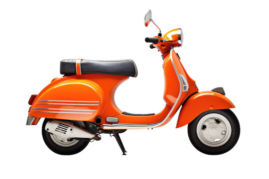 Vespa Scooter Isolated on Transparent Background