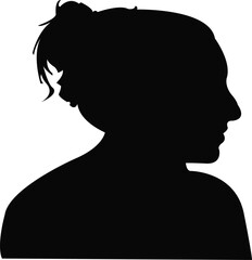 a woman head silhouette vector