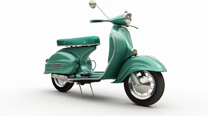 Foto auf Acrylglas Green vintage scooter © Hassan
