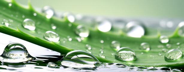 Aloe vera with water splash on white background. Isolated. Aloe vera leaf with fresh water splash. Fresh aloe vera leaf with water drops close-up.