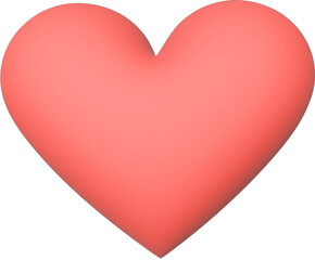 Pink realistic heart shape