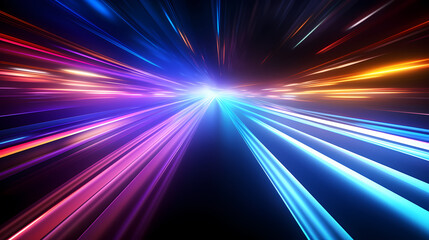 Neon speed abstract background, digital abstract background