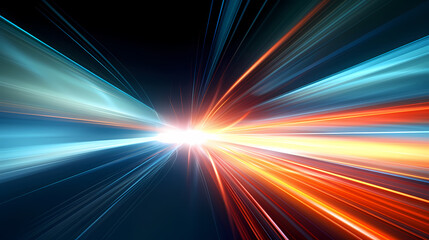 Obraz premium Neon speed abstract background, digital abstract background