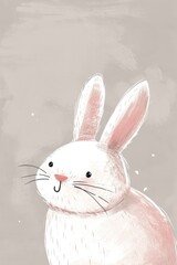 Playful bunny with a bushy tail. - 718747975