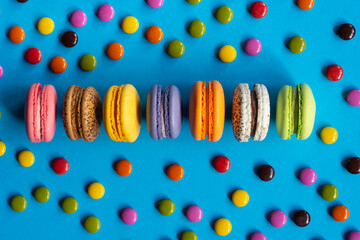 Colorful Macarons and Colorful Candies Photo, Uskudar Istanbul, Turkiye (Turkey)
