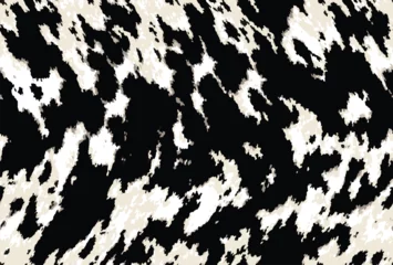 Foto op Aluminium pattern cow leather natural print animal skin spots on a white background. Mammals Fur texture. Design elements leather. Camouflage predator. Vector illustration pattern floor rug interior design  © PATTERN_SPIRIT