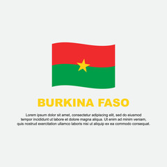 Burkina Faso Flag Background Design Template. Burkina Faso Independence Day Banner Social Media Post. Burkina Faso Background