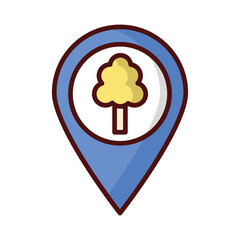 Park Location icon isolate white background vector stock illustration