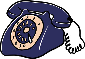 Vintage Telephone Illustration