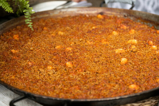 arroz con marisco, mariscada, arroz, paella valenciana, paella, alimento, comida, sabroso, caliente