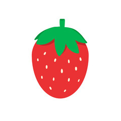 Fototapeta premium strawberry isolated on white and transparent background. fruit flat style vector illustration
