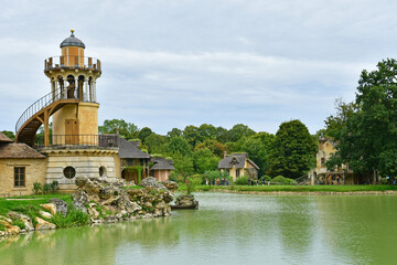 Versailles; France - august 19 2023 : park in the Marie Antoinette estate