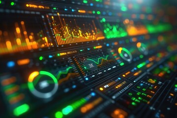 Abstract Colourful Background, Data Transfer on cloud internet concept. Generative AI