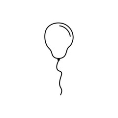 Hand drawn balloon with line string