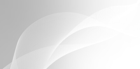 Gray and white abstract background with flowing particles. Digital future technology concept. business background lines wave abstract flowing stripe and curve.