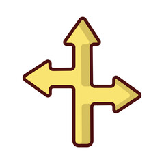 Direction icon isolate white background vector stock illustration