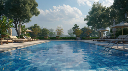 Outdoor swimming pool.