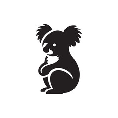 Koala Ballet of Dreams: Koala Bear Silhouettes Dance in a Whimsical Ballet, Celebrating the Dreams of Australian Wilderness - Koala Illustration - Koala Bear Illustration - Koala Vector
