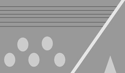grey background with stripes lines and white circles