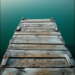Fototapeta premium old wooden dock, pier