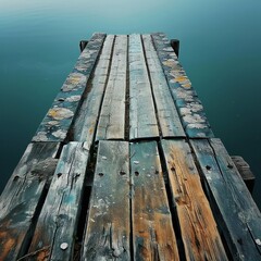 Fototapeta premium old wooden dock, pier