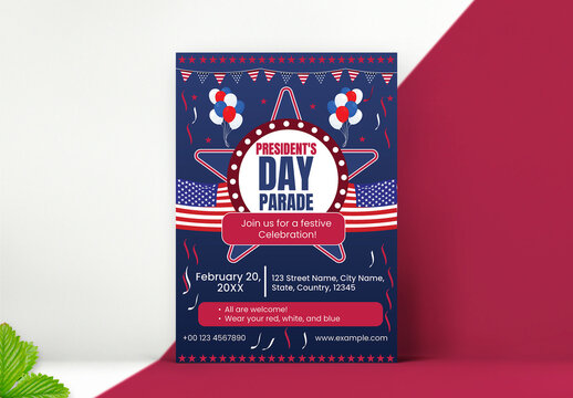 President Day Parade Event Flyer