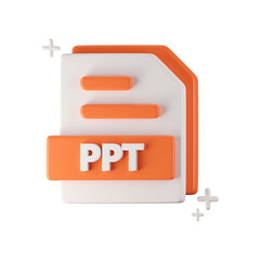 ppt file format 3d icon