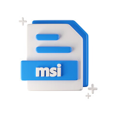 msi file format 3d icon