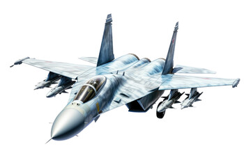 Sukhoi Su 30 Jet Isolated On Transparent Background - obrazy, fototapety, plakaty