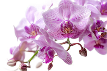 Purple Orchid Blossom Isolated on Transparent Background