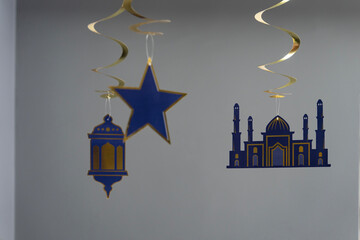 Ramadan Decorations Made at Home in Ramadan Month Photo, Üsküdar Istanbul, Türkiye (Turkey)