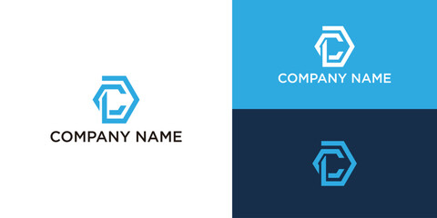initial dc or cd logo icon design template elements - obrazy, fototapety, plakaty