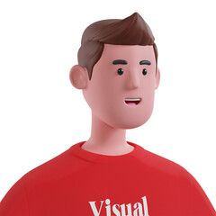 Man Avatar 3D Illustration
