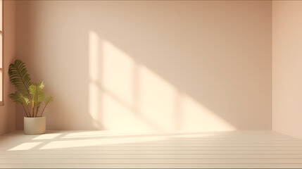 Fototapeta premium Gradient empty room wall model, minimalist interior, podium 3D product display