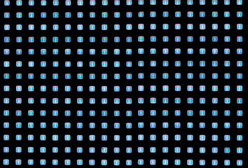 Macro image of a large led screen panel showing the pixel size.