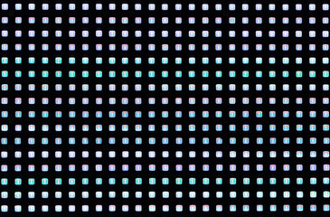 Macro image of a large led screen panel showing the pixel size.
