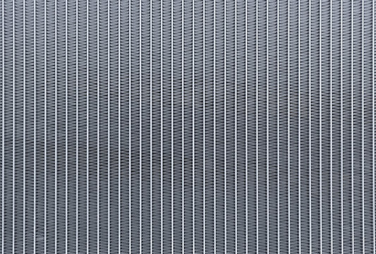 Close-up of a car radiator heat sink, New evaporator core for cars.