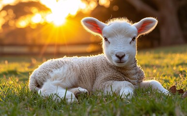 Sunrise Serenity: A Lamb's Tale Generative AI