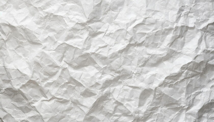 Seamless white crumpled paper background texture pattern